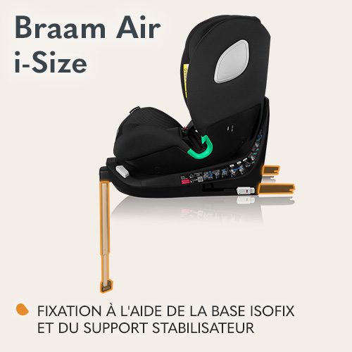 Lionelo ​​Braam Air i-Size Black Carbon — Siège-auto bébé